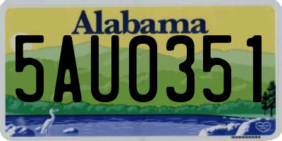 AL license plate 5AU0351