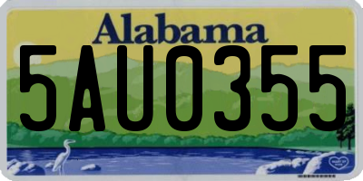 AL license plate 5AU0355