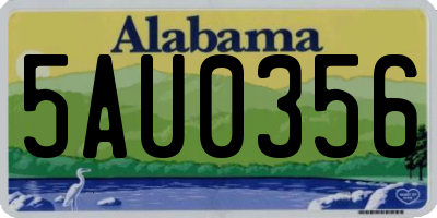AL license plate 5AU0356