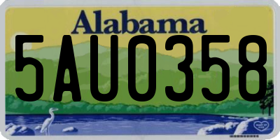 AL license plate 5AU0358