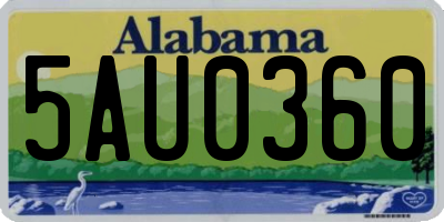 AL license plate 5AU0360