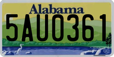 AL license plate 5AU0361