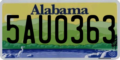 AL license plate 5AU0363