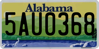 AL license plate 5AU0368