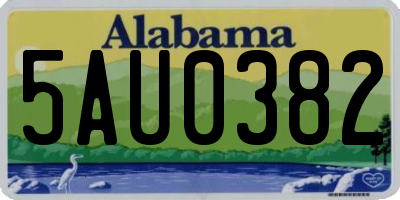 AL license plate 5AU0382
