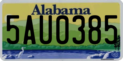 AL license plate 5AU0385