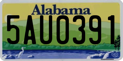 AL license plate 5AU0391