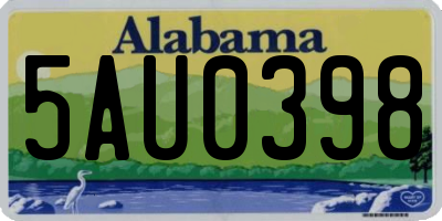 AL license plate 5AU0398