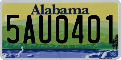 AL license plate 5AU0401