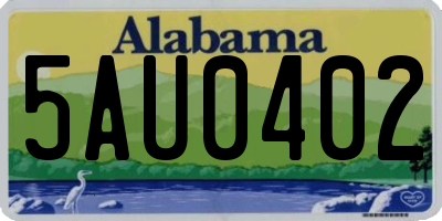 AL license plate 5AU0402