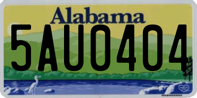 AL license plate 5AU0404