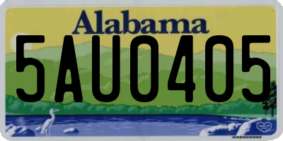 AL license plate 5AU0405