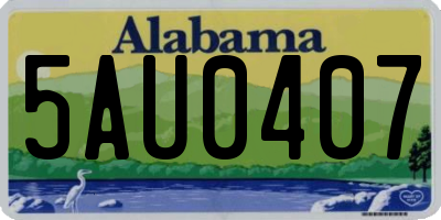 AL license plate 5AU0407