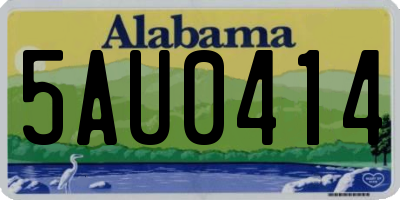 AL license plate 5AU0414