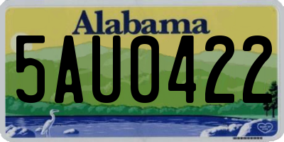 AL license plate 5AU0422