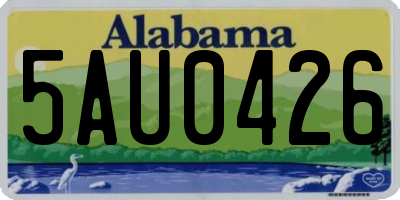 AL license plate 5AU0426