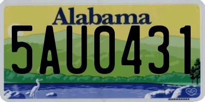 AL license plate 5AU0431
