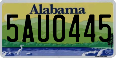 AL license plate 5AU0445