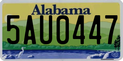 AL license plate 5AU0447