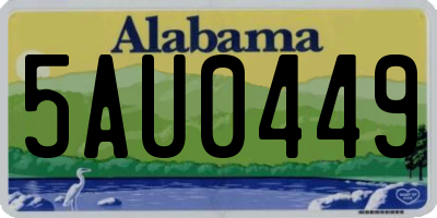 AL license plate 5AU0449