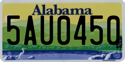AL license plate 5AU0450