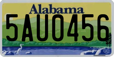AL license plate 5AU0456