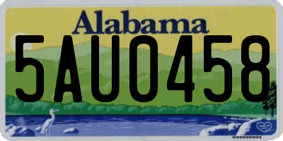 AL license plate 5AU0458