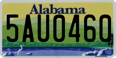 AL license plate 5AU0460