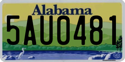 AL license plate 5AU0481