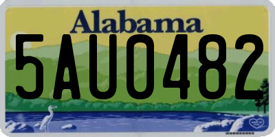AL license plate 5AU0482