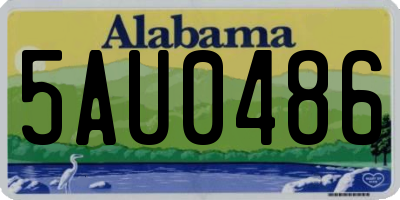 AL license plate 5AU0486