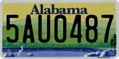 AL license plate 5AU0487