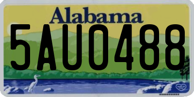 AL license plate 5AU0488