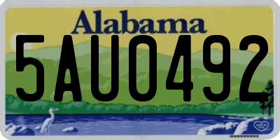 AL license plate 5AU0492