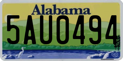 AL license plate 5AU0494