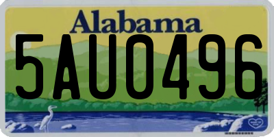 AL license plate 5AU0496