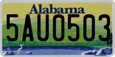 AL license plate 5AU0503
