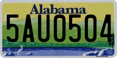 AL license plate 5AU0504