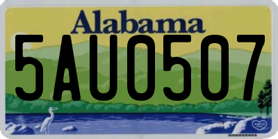 AL license plate 5AU0507