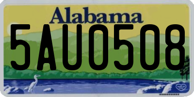 AL license plate 5AU0508