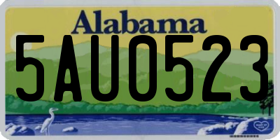 AL license plate 5AU0523