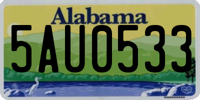 AL license plate 5AU0533