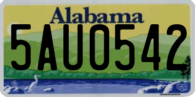 AL license plate 5AU0542