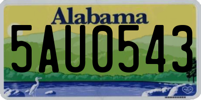 AL license plate 5AU0543