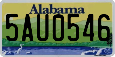 AL license plate 5AU0546