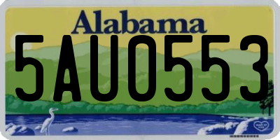AL license plate 5AU0553