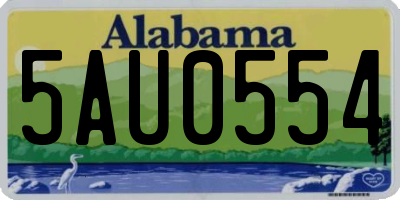 AL license plate 5AU0554