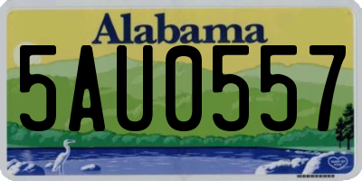 AL license plate 5AU0557