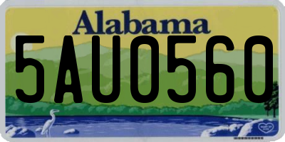 AL license plate 5AU0560