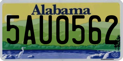 AL license plate 5AU0562